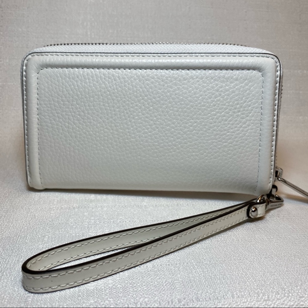 Michael Kors White Fulton Phone Wallet Wristlet - Picture 3 of 5